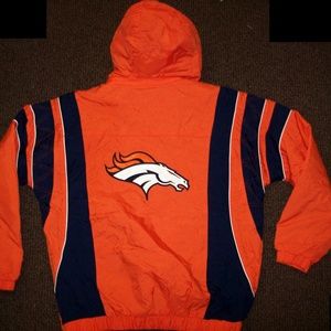 DENVER BRONCOS Starter Half Zip Hooded Jacket